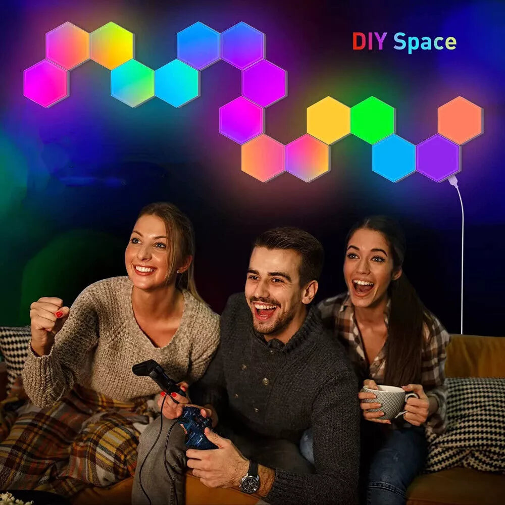 Wellaratone™ RGB Smart Hexagon Wall Lights