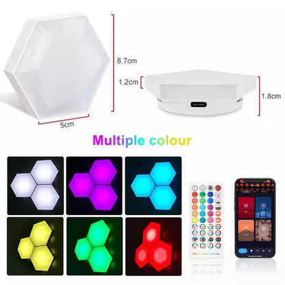 Wellaratone™ RGB Smart Hexagon Wall Lights